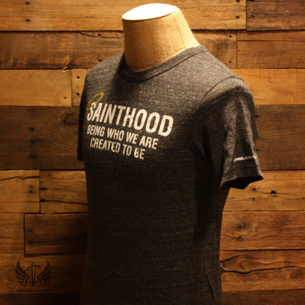 Sainthood tee - side angle view