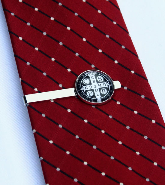 St. Benedict tie bar by Our Lady's Armory